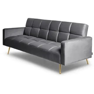 Jahnke SCHLAFSOFA Chillax POSH Samt Platingrau