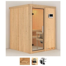 Bild von Sauna »Milaja«, (Set), 3,6-kW-Plug & Play Ofen mit externer Steuerung beige