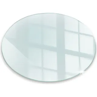 Glasbodenplatte für Kaminofen Rund fi80 – Transparente Kaminbodenplatte aus Sicherheitsglas – Funkenschutz Glasplatte für Kamin