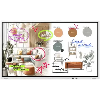 Samsung WM85FX Interaktives Whiteboard 2,16 m (85") 3840 x 2160 Pixel Touchscreen Grau, Weiß HDMI