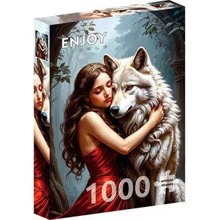 ENJOY Puzzle Dame und der Wolf 1000 Teile