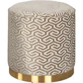 Mid.you Pouf , Beige , Metall, Textil, Holzwerkstoff , Füllung: Schaumstoff , 40x42x40 cm , Wohnzimmer, Sessel, Hocker & Hockerbänke, Poufs