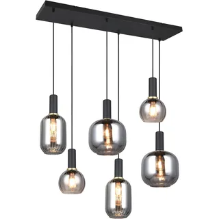 Trio Diva 6-flg. 35 cm rund schwarz matt, Glas Chrom bedampft