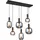 Trio Diva 6-flg 35 rund schwarz matt Glas Chrom bedampft