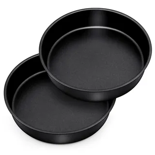 HaWare Backform 2er Set, Antihaft Rund Kuchenform Backformen mit Edelstahlkern, 20cm Kuchenbackform für Geburtstag/Hochzeit/Weihnachten, Ungiftig & Gesund, Leicht zu Lösen