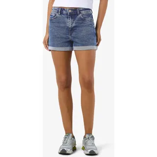 Noisy May Damen, SHORTS Kurze denim), Hot Pants Bermuda Jeansshorts high Waist, Farben:Blau, Größe:S