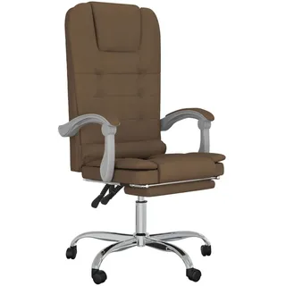 vidaXL Bürostuhl mit Massagefunktion Braun Stoff - Braun