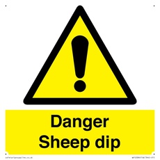 Danger Sheep Dip Schild – 150 x 150 mm – S15