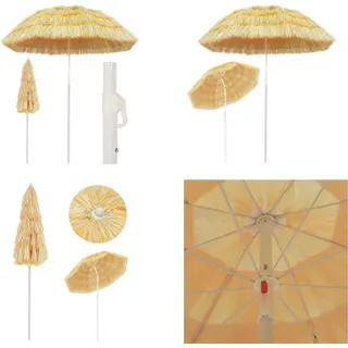 vidaXL Strandschirm Natur 180 cm Hawaii Style - Sonnenschirm - Sonnenschirme - Marktschirm - Marktschirme - Braun