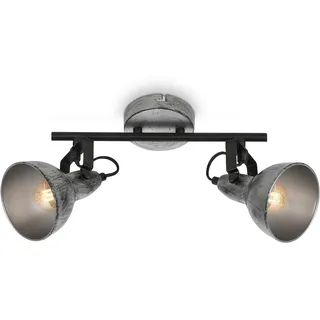Briloner - Deckenlampe Vintage 40W 2xE14 Antik-Silber