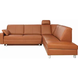 Sedda Ecksofa , Braun , Leder , Echtleder , Dickleder , Ottomane rechts, L-Form , 268x217 cm , Austria Gütezeichen, AZO-frei , erweiterbar, Typenauswahl, Bettkasten erhältlich, Fußauswahl, Lederauswahl, seitenverkehrt erhältlich, Bettfunktion erhältlich, Hocker erhältlich, Rückenfutter , Wohnzimmer, Sofas & Couches, Wohnlandschaften, Ecksofas