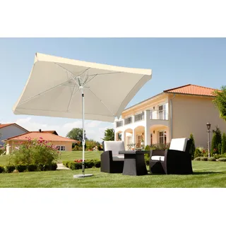 Schneider Schirme Rechteckschirm »Oslo« abknickbar, ohne Schirmständer, beige