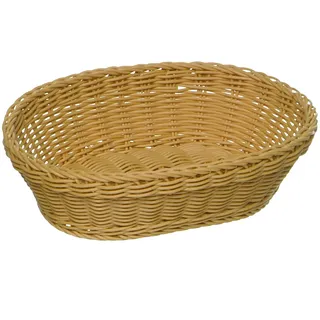 APS Flechtkorb oval PROFI LINE 25 x 19 x 6,5 cm beige