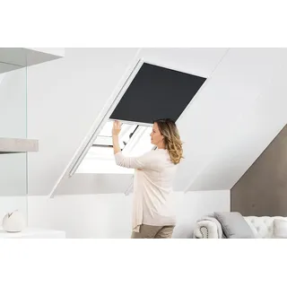 empasa Sonnenschutzplissee Sonnenschutz Dachfenster Plissee MASTER SUN | individuell zuschneidbar, weiß oder silber, als Selbstbausatz, Farbe: weiß, Größe: 110 x 160 cm