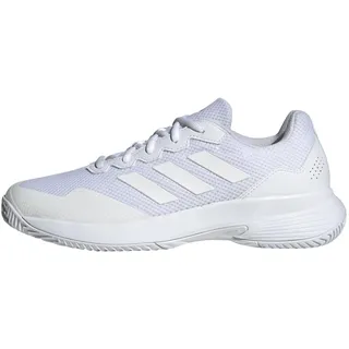 adidas Gamecourt 2.0 Tennis Shoes, Silver Metallic/Cloud White, 38 EU
