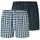 Webboxer kariert blau silber L