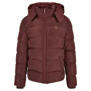 Urban Classics Herren Hooded Puffer Jacket with Quilted Interior Jacke, Cherry, 3XL