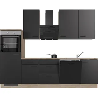 Flex-Well Küchenzeile 280 cm schwarz