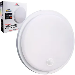 Maclean Brackets LED-Lampe mit Bewegungssensor 10 W IP65 Weiß