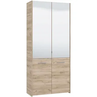 INOSIGN Menorca Schuhkommode 90 x 199 x 38 cm mit Spiegel grau