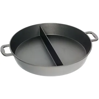 AMT Gastroguss Großraumpfanne/Grillpfanne für Garten und Profibereich, Ø 80 cm, mit Mittelsteg, nicht induktionsgeeignet, Lotan® Antihaft-Veredelung, Gusspfanne (Aluguss), AMZN-980S