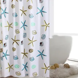 Vllcsla Duschvorhang Antischimmel Badezimmer 220 cm Lang, 200x220 cm Wasserdicht Duschvorhang Waschbar, Badezimmer Vorhang Badewanne Antibakteriell, PEVA Shower Curtain Blau
