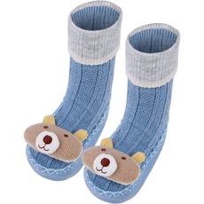 Vicloon Rutschfeste Socken für Baby, Baby Socken Baumwolle mit PU-Ledersohle, Wasserbeständigkeit, Kleinkind Socken Baby,antirutschsocken Geschenke