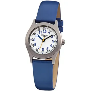 REGENT F-947 0 mm Ledergehäuse Blau Analog Lederarmband Blau