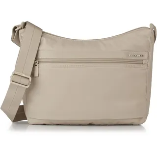 Hedgren HARPER'S Umhängetasche Damen – RFID-Schutz, Wasserabweisend & Leicht – Mit Tabletfach, Reißverschlusstaschen & Verstellbarem Schulterriemen – Cashmere Beige
