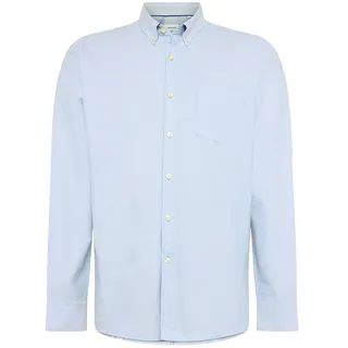 Langarmhemd PIERRE CARDIN "Oxford Button down", Herren, Gr. M, N-Gr, chambray blau, Hemden Langarmhemd, Button-down-Kragen