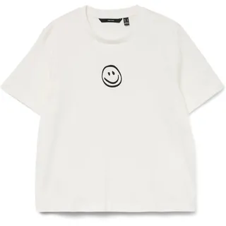 Vero Moda Damen Vmsara Mette Ss Top Box JRS Ga Noos, Snow White, Small