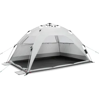 qeedo Quick Palm Strandmuschel mit UV-Schutz (UV80) & kleinem Packmaß - Leichtes, schnell aufzubauendes Strandzelt (Quick-Up System) bietet Sonnenschutz & Windschutz am Strand, vor allem für Kinder