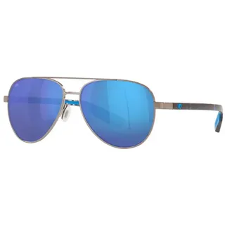 Costa Peli Verspiegelte Polarisierte Sonnenbrille - Brushed Gunmetal - Blue Mirror 580G/CAT3