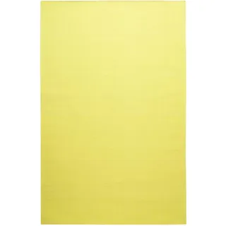 Teppich GREEN LOOOP "Nizza", gelb, B:200cm H:5mm L:290cm, Baumwolle, Teppiche, Teppich, Baumwollteppich, handgewebt, natürlich, einfarbig, weich, modern