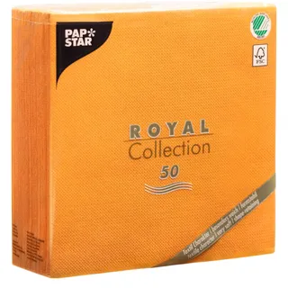 Papstar Servietten orange 3-lagig 40,0 x 40,0 cm, 50 St.