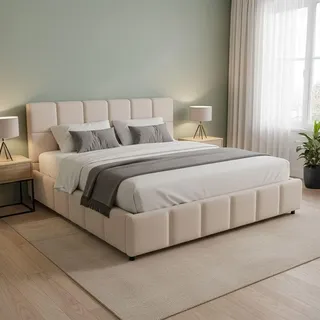 Juskys Polsterbett Florenz 180 x 200 cm Beige