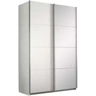 Rauch Schwebetürenschrank Quadra 136 x 210 x 62 cm Weiß/Orange