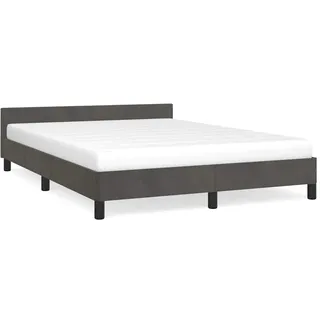 vidaXL Bettgestell 140 x 200 cm Dunkelgrau