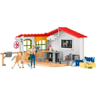 Schleich schleich® Farm World 42502 Tierarzt-Praxis mit Haustieren - Beige