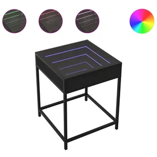 vidaXL Couchtisch mit Infinity-LED Schwarz 40x40x51 cm - Schwarz