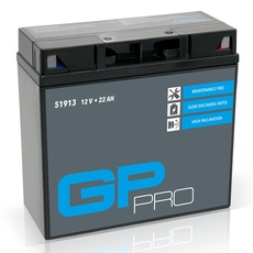 GP-PRO Gel-Batterie 12V 22Ah 51913 GT19BL-BS Motorradbatterie, wartungsfrei versiegelt vorgeladen ähnlich YT19BL-BS / 51814/52015