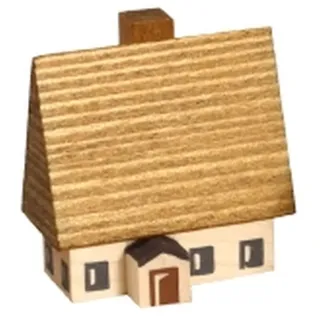 Miniaturhaus Erzgebirgs haus natur Höhe 4 cm NEU Holz Spielzeug Dekoration holz