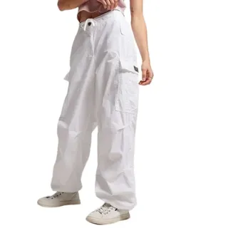 Superdry Vintage Baggy Parachute Cargohose - Optic - M-L