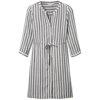 Tom Tailor Kleid Blusenkleid Streifen Offwhite/Navy 40