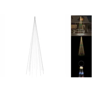 vidaXL LED-Weihnachtsbaum für Fahnenmast Mehrfarbig 732 LEDs 500 cm