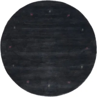 carpetfine Gabbeh Uni Wollteppich Ø 250 cm Grau