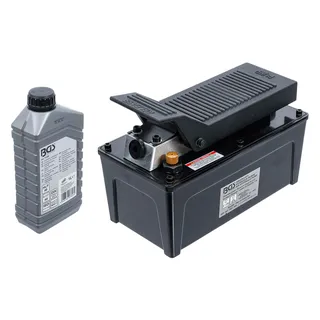 Bundle aus BGS 71036 | Hydrauliköl | mineralisch | HLP 46 | 1 l + BGS 1609 | Druckluft-Hydraulik-Pumpe | 689 bar / 10.000 PSI