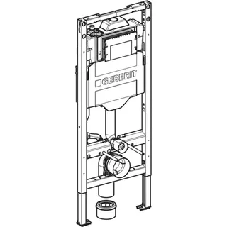 Geberit Duofix Sigma Wand-WC-Element 111058002 Unterputz-Spülkasten 12cm, mit Hygienespülung HS3/2 Wasseranschluss