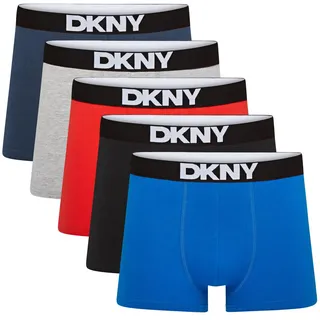 DKNY Walpi Boxershorts Herren Mehrpack aus Baumwolle | Unterwäsche Herren Atmungsaktiv Für Alltag Sport | Bequeme Unterhosen Männer | Elastischer Bund & Hoher