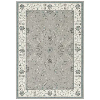 ASPECT Herat Orientalischer/Persischer Teppich mit Blumenmuster, Polypropylen, Grau/Creme, 230 x 160 x 0.4 cm